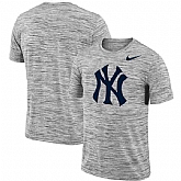 New York Yankees Nike Heathered Black Sideline Legend Velocity Travel Performance T-Shirt,baseball caps,new era cap wholesale,wholesale hats